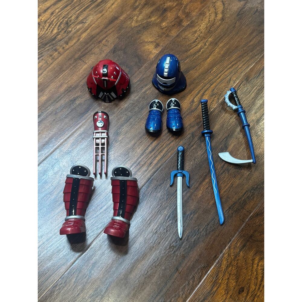 Vintage Sunco Toys Ninja Action Figure Set Cyber Ciber Motu Ko E Armour Pieces